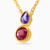 WN61 - Multi-shaped Colored Stones Gold Plated Necklace - 97357545-2.jpg