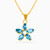 WN93 - Flower Colored Stones Gold Plated Necklace - A4190-10DG-1.jpg