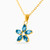 WN93 - Flower Colored Stones Gold Plated Necklace - A4190-10DG-2.jpg