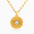 WN98 - Circle Clear Stone Gold Plated Necklace - A4259-07DG-1.jpg