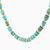 WN108 - Pellet Green Stones Gold Plated Chain Necklace - 97341945-2.jpg