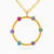 WN127 - Circle Colored Stones Gold Plated Necklace - A3559-07DG-1.jpg