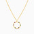 WN82 - Circle Colored Stones Gold Plated Necklace - A3559-MDG-3.jpg