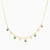 WN154 - Square Green Stones Gold Plated Chain Necklace - 97374645-3.jpg