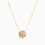 WN107 - Circle Colored Stones Gold Plated Necklace - 97332845-3.jpg