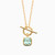 WN175 - Square Green Stones Gold Plated Necklace - 97384445-1.jpg