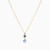 WN115 - Pear Colored Stones Gold Plated Necklace - 97378645-3.jpg