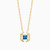 WN190 - Square Blue Stone Gold Plated Necklace - 97381445-2.jpg