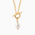 WN207 - Circle Pearl Gold Plated Necklace - 97349945-1.jpg