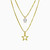 WN158 - Star Clear Stone Gold Plated Layered Necklace - A4569-07DG-1.jpg