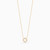 WN201 - Circle Clear Stone Gold Plated Necklace - 97378945-1.jpg