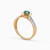LDR431 - Circle Diamond & Green Stones Ring in 18K Gold - KR104199EM-2.jpg