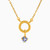 WN104 - Circle Colored Stones Gold Plated Necklace - A4095-09DG-1.jpg