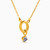 WN104 - Circle Colored Stones Gold Plated Necklace - A4095-09DG-2.jpg