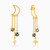 WE51 - Crescent Blue Stone Gold Plated Drop Earrings - A4208-18DT-2.jpg