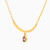 WN111 - Pear Purple Stone Gold Plated Necklace - 97358745-2.jpg
