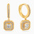 WE71 - Square Cubic Zirconia Gold Plated Hoop Earrings - 2650010-2.jpg