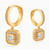 WE71 - Square Cubic Zirconia Gold Plated Hoop Earrings - 2650010-3.jpg