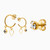 WE96 - Heart Clear Stone Gold Plated Hoop Earrings - A4118-07DT-3.jpg