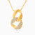 WN114 - Circle Cubic Zirconia Gold Plated Necklace - 97378145-1.jpg