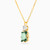 WN102 - Baguette Green Stones Gold Plated Necklace - A3785-53DG-2.jpg