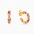 WE84 - Marquise Rose Stone Gold Plated Hoop Earrings - A4136-26DT-2.jpg