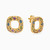 WE63 - Square Colored Stones Gold Plated Stud Earrings - 23023950-2.jpg