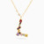 LIN655 - Letter L Colored Stones Necklace in 18K Gold - 111404180137-1.jpg