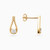 WE153 - Pear Clear Stone Gold Plated Stud Earrings - 23029610-3.jpg