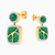 LDE457 - Square Diamond & Green Stones Drop Earrings in 18K Gold - TER9002050-4.jpg
