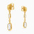 WE121 - Square Colored Stones Gold Plated Drop Earrings - H4180082-3.jpg