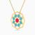 MLN982 - Flower Enamel Coated Necklace in 18K Gold - 21046110911-2.jpg