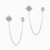 WE112 - Star Clear Stone Sterling Silver Drop Earrings - 13004510-1.jpg