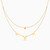 MLN833 - Butterfly Orange Stone Layered Necklace in 18K Gold - 21046110798 - 1.jpg
