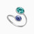 WR111 - Oval Colored Stones Sterling Silver Two headed Ring - A4224-15HA-1.jpg