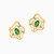 MLE297 - Flower Green Stones Stud Earrings in 18K Gold - 21051110317-1.jpg