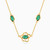 MLN1131 - Star Green Stones Chain Necklace in 18K Gold - 21046111017-1.jpg