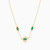 MLN1131 - Star Green Stones Chain Necklace in 18K Gold - 21046111017-3.jpg