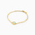 WB35 - Circle Turquoise Stone Gold Plated Chain Bracelet - 97354018-1.jpg