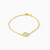 WB35 - Circle Green Stones Gold Plated Chain Bracelet - 97354018-2.jpg