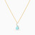 LIN930 - Pear Colored Stones Necklace in 18K Gold - 111404180375-3.jpg