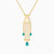MLN803 - Tassels Colored Stones Necklace In 18K Gold - 21046110842-1.jpg