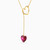 LIN943 - Heart Pink Stone Lariat Necklace in 18K Gold - 111410130005-2.jpg