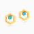 MLE324 - Hexagon Colored Stones Stud Earrings in 18K Gold - 21051110329-3.jpg