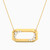 MLN1248 - Rectangle Cubic Zirconia Necklace In 18K Gold - 21046111086-1.jpg