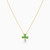 LIN954 - Flower Green Stones Necklace in 18K Gold - 111413120055-3.jpg