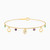 LIB169 - Leaf Shaped Colored Stones Charms Bracelet in 18K Gold - 111304180385-1.jpg