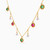 LIN966 - Circle Pearl & Colored Stones Charms Necklace in 18K Gold - 111404180391-2.jpg