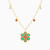 LIN968 - Flower Colored Stones Necklace in 18K Gold - 111404180393-1.jpg