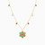 LIN968 - Flower Colored Stones Necklace in 18K Gold - 111404180393-3.jpg